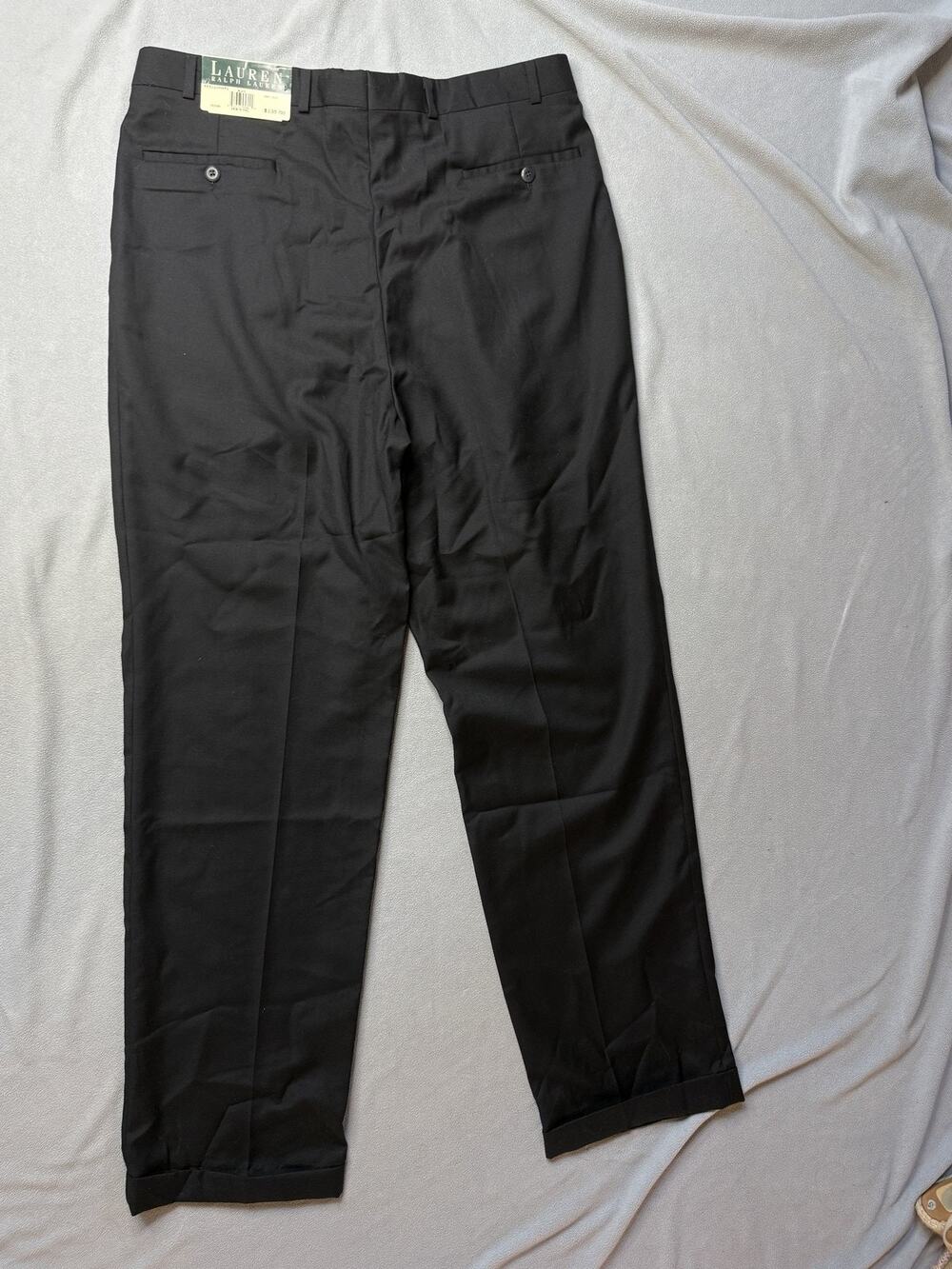 Lauren Ralph Lauren Wool Cashmere Pleated Cuffed Dress Pants Old Money 36x34